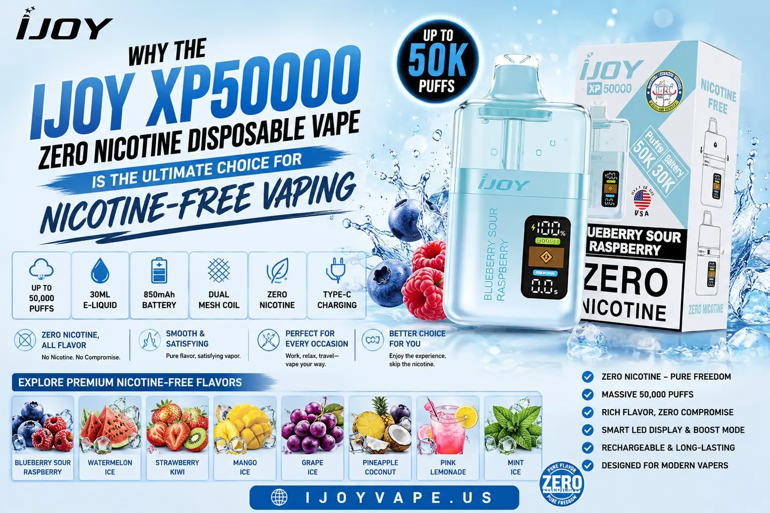 Ijoy XP50000 Puffs Zero Nicotine